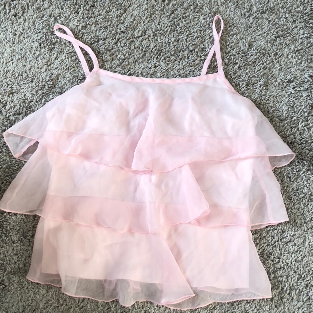 Light Pink Ruffled Tank